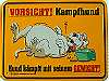 Fun Schild Vorsicht Kampfhund Blechschild Fun Schild Vorsicht Kampfhund Blechschild
