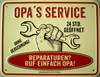 Fun Schild Opa s Service Fun Schild Opa s Service