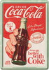 Blechpostkarte Coca Cola Better with Coke