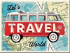 Magnet VW Bulli Let s Travel The World