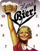Hurra Bier Wanduhr