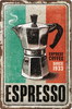 Espresso Blechschild
