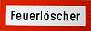 Hinweisschild Feuerloescher Kunststoff