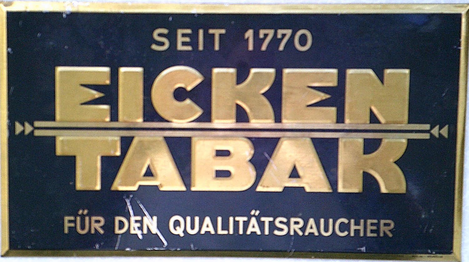 Eicken Tabak Blechschild - alte Originale