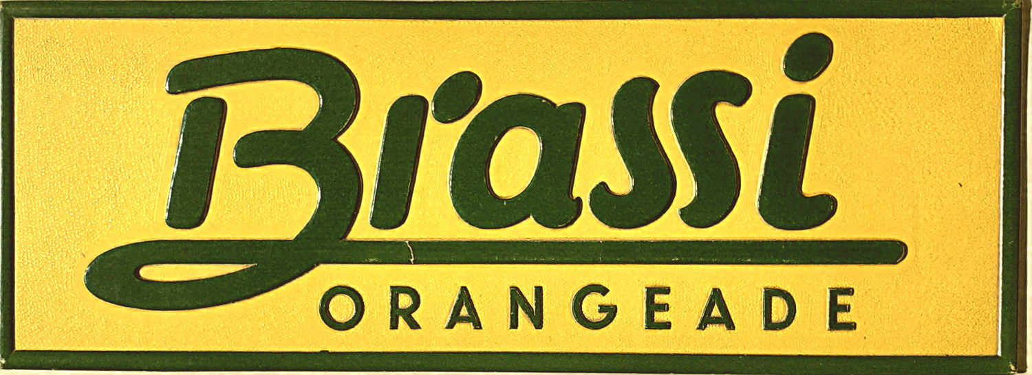 Brassi Orangeade Pappschild - alte Originale