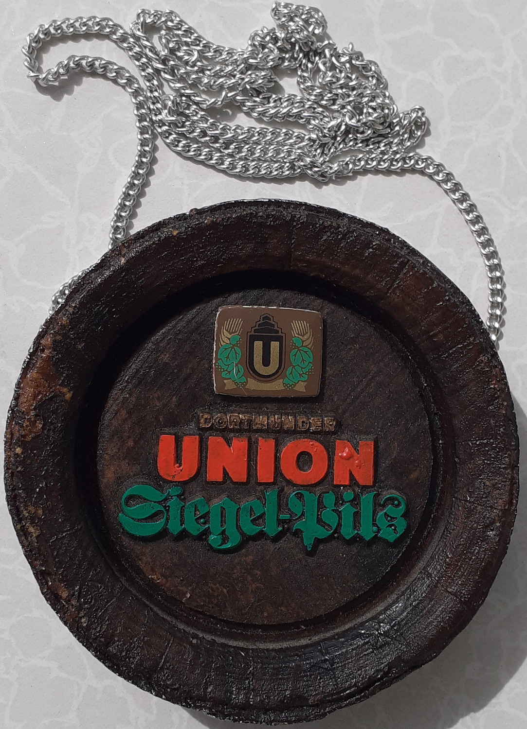 Dortmunder Union Siegel-Pils Zapfhahnschild - alte Originale