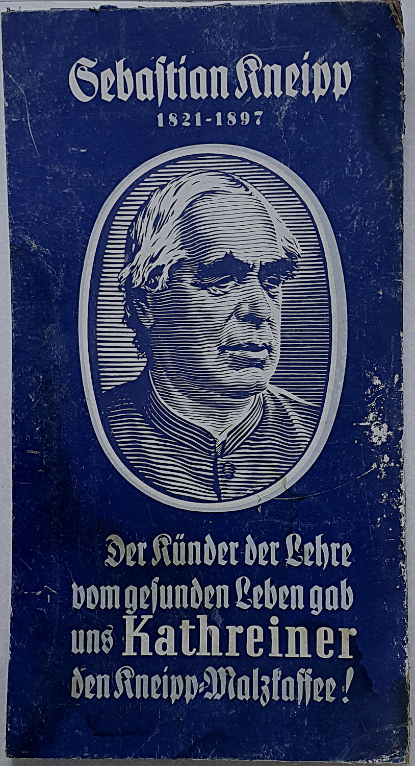 Sebastian Kneipp - Kathreiner Pappschild - alte Originale