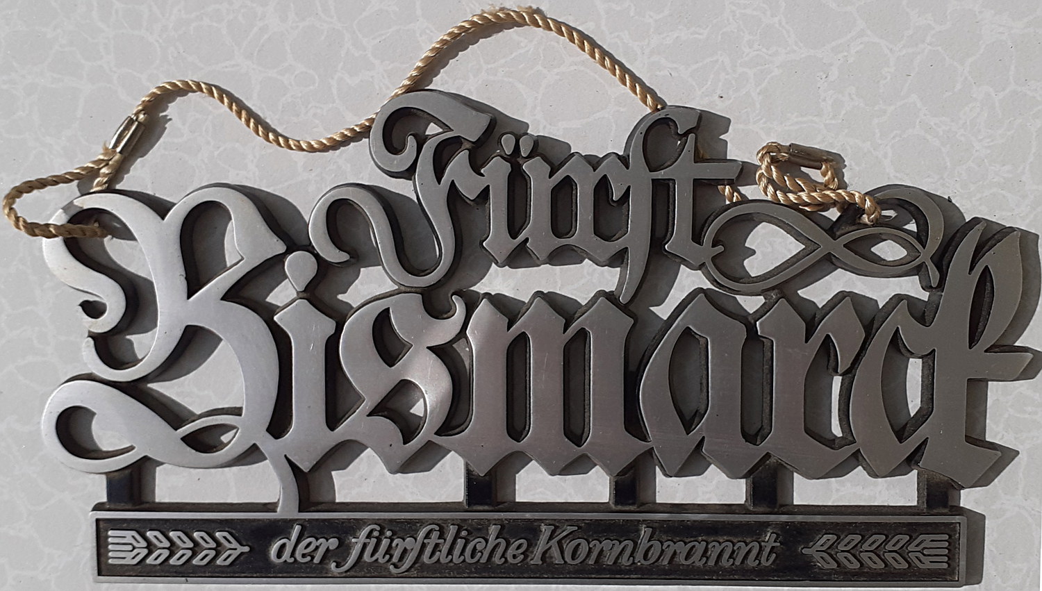 F&uuml;rst Bismark Metallschild - alte Originale