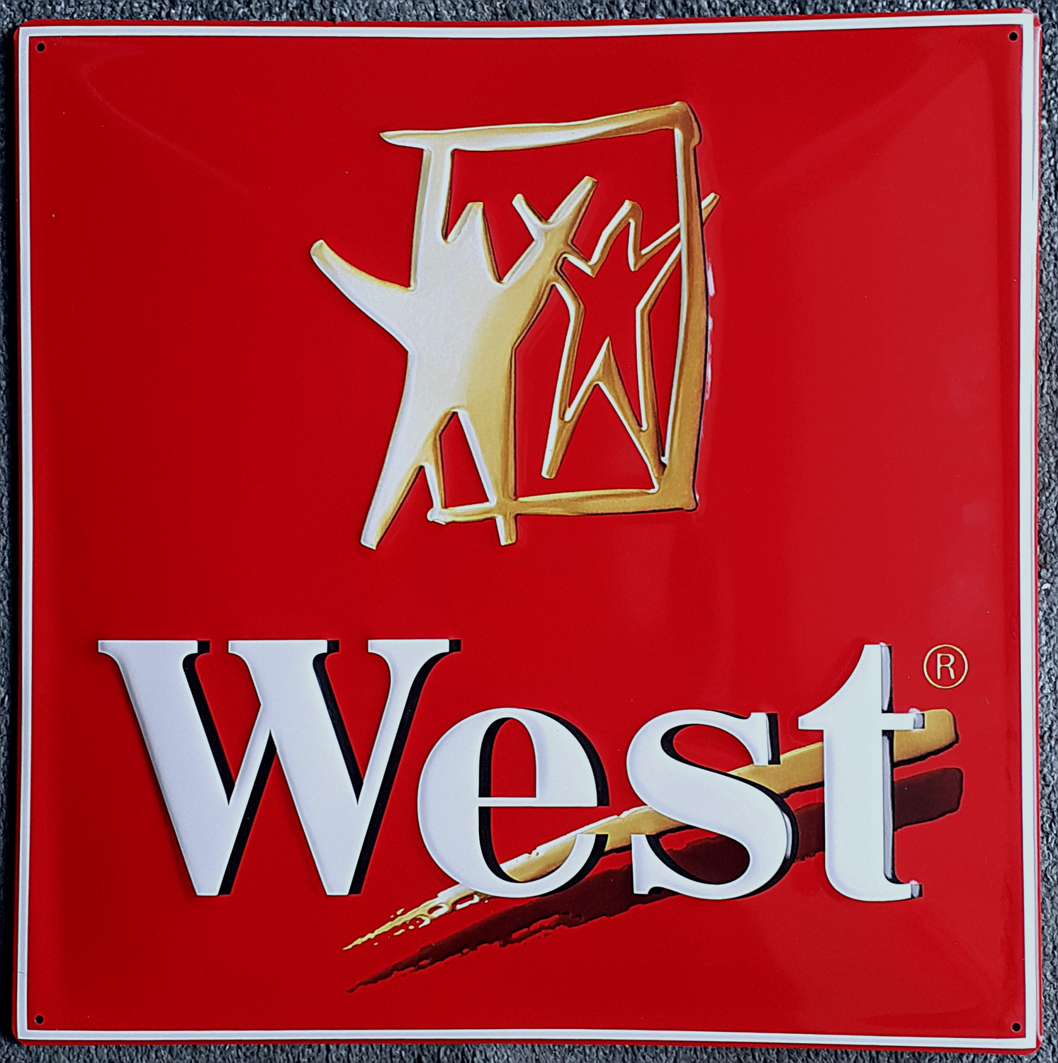 West Blechschild - alte Originale