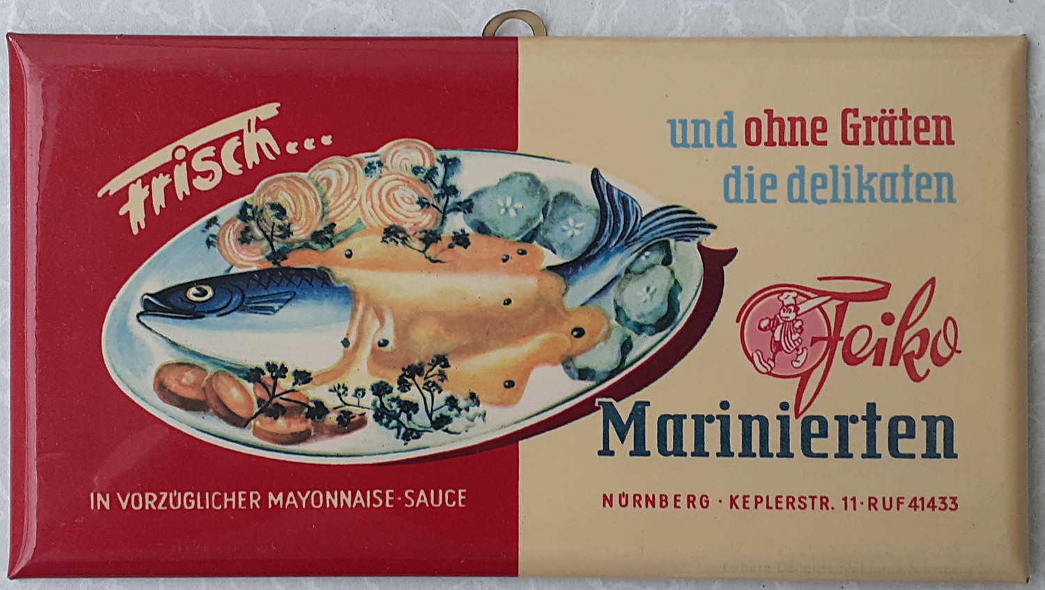 Feiko Marinierten Blechschild (Imoglas) - alte Originale
