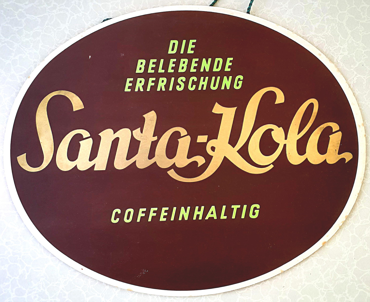 Santa Cola Pappschild - alte Originale