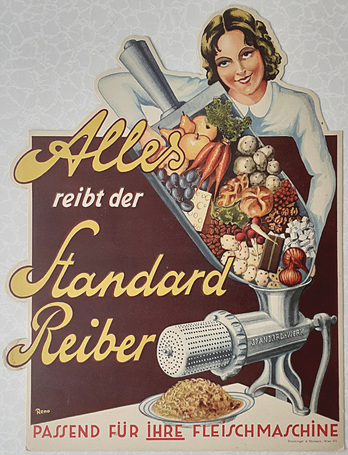Standard Reiber Pappschild - alte Originale