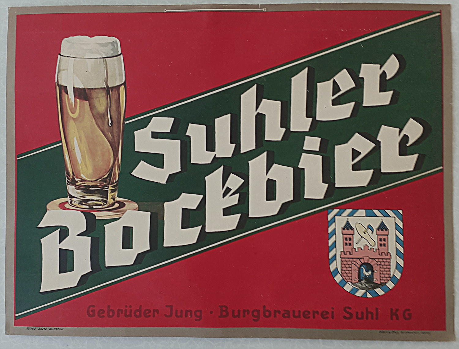 Suhler Bockbier Plakat - alte Originale