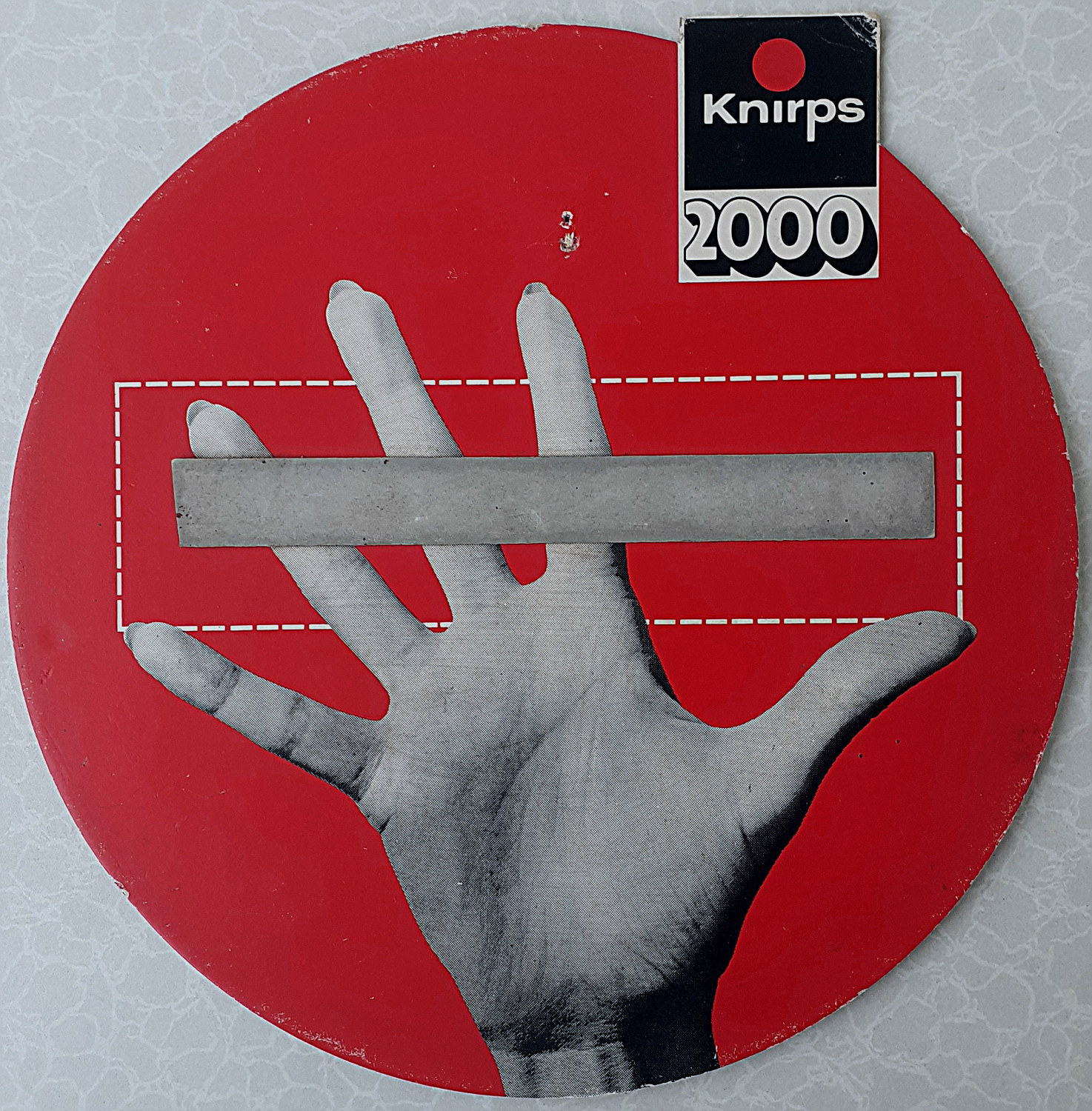 Knirps 2000 Pappschild - alte Originale