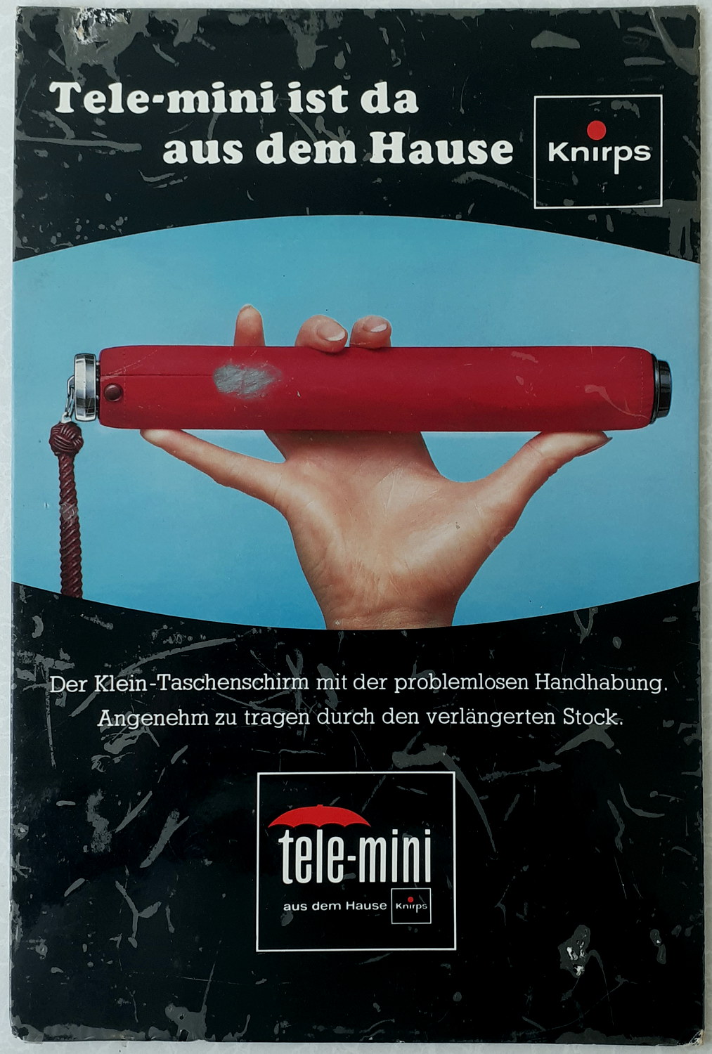 Knirps Tele-Mini Pappschild - alte Originale