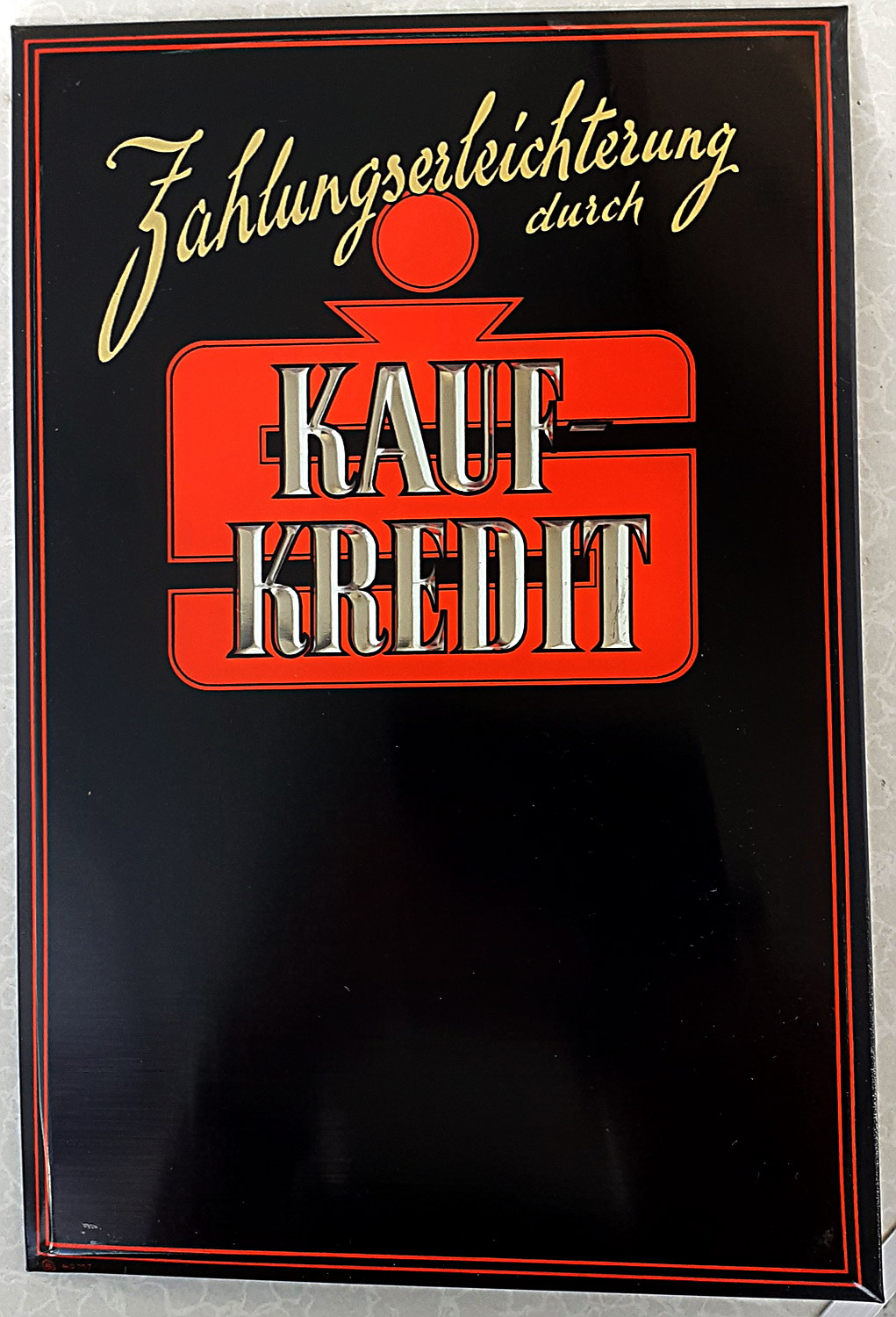 Kaufkredit Blechschild - alte Originale