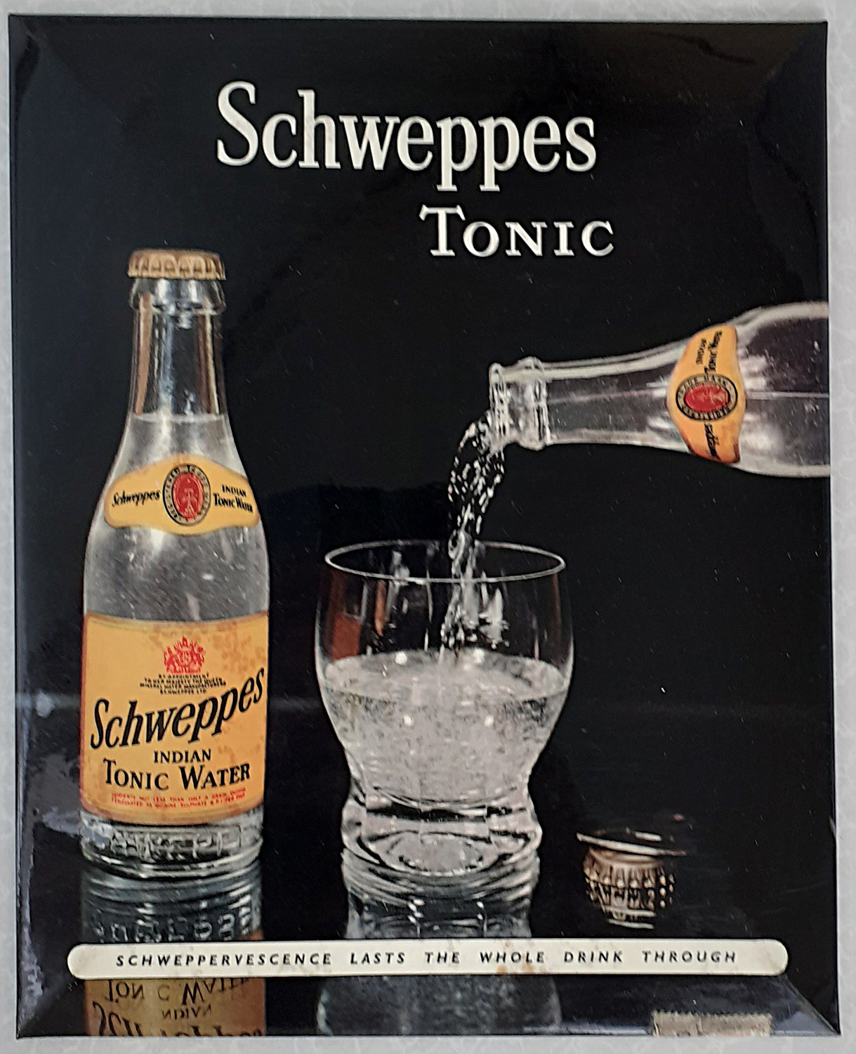 Schweppes Tonic Blechschild - alte Originale