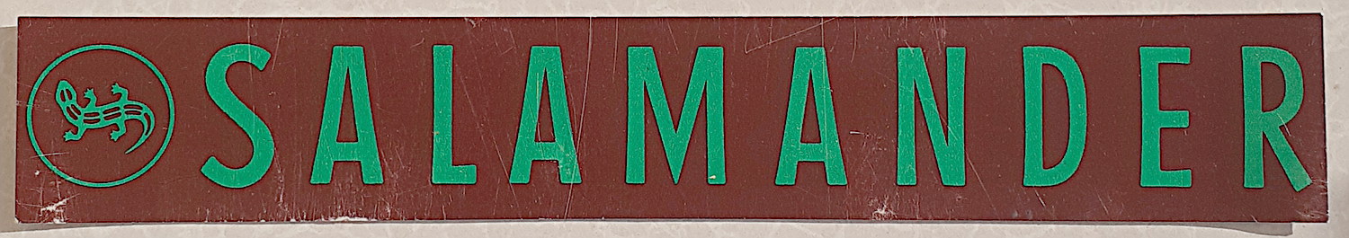 Salamander Pappschild - alte Originale
