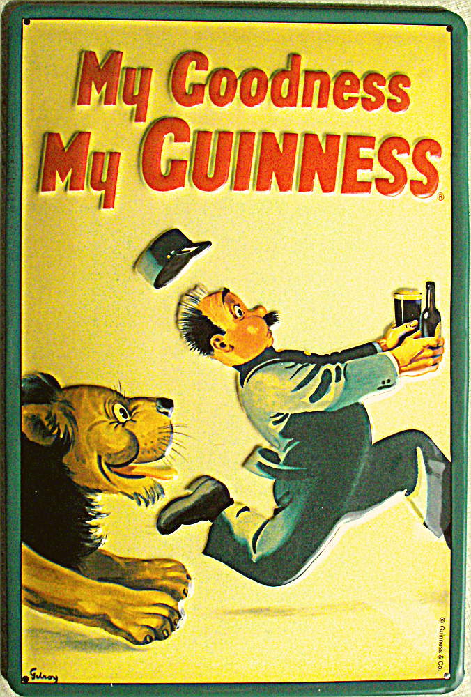 Guinness * My Goodness/Löwe * - Blechschilder - Guinness