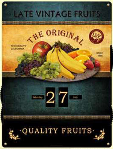 Kalender * Late Vintage Fruits Obstschale * - Allerlei