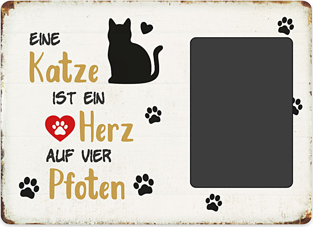 Kultrahmen Ein Herz auf vier Pfoten (Katze) - Kultrahmen
