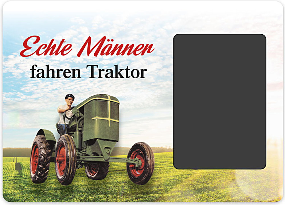Kultrahmen Echte M&auml;nner fahren Traktor - Kultrahmen