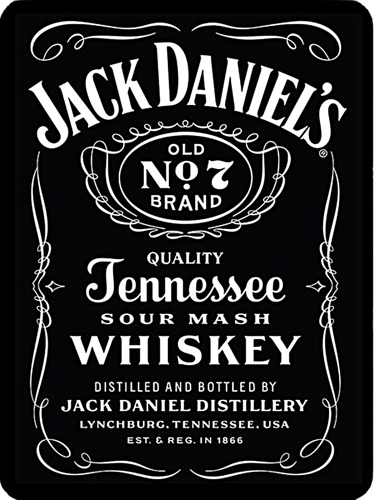 Jack Daniels Full Label - Blechschilder - Spirituosen