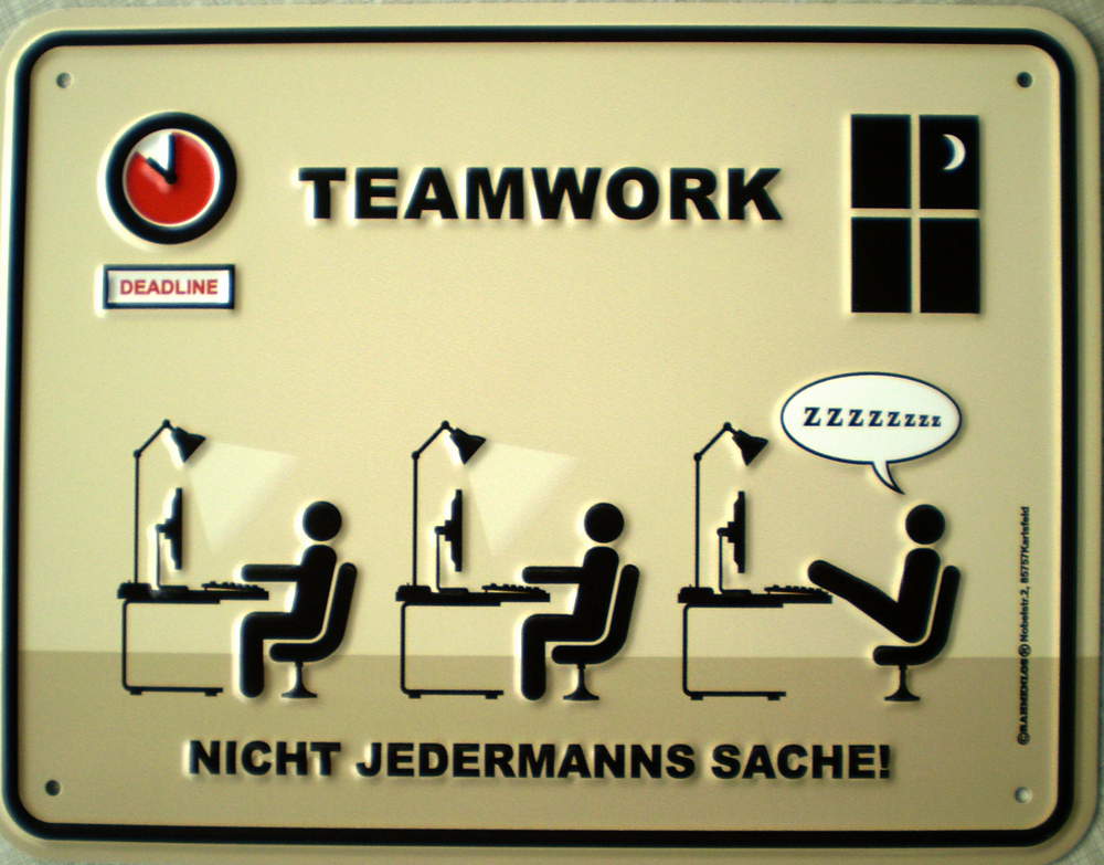 Funschild * Teamwork * - Blechschilder - Fun-Schilder