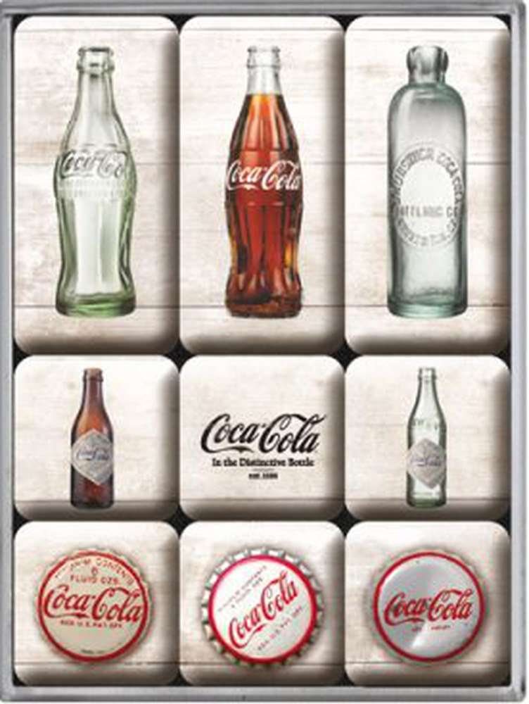 Magnet-Set * Coca-Cola Bottle Timeline * - Magnet-Sets