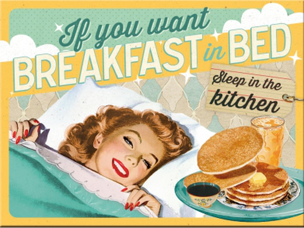 Magnet 50&acute;s - Breakfast in Bed - Magnete mit Werbemotiven